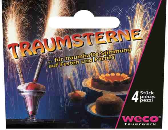 Tortenfontäne 4 Stück, 60 Sekunden